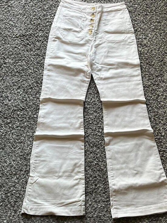 Paloma Wool Denim - Paloma Wool White High Waisted Jeans Size 36 Interview Coquette Spring Soft Girl